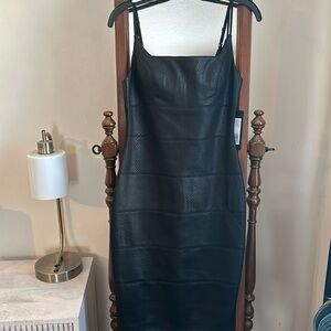bebe Black Snake Print Bodycon Dress size S